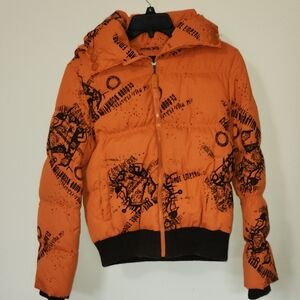 Vero Moda Vibrant Orange Kids Puffer Jacket